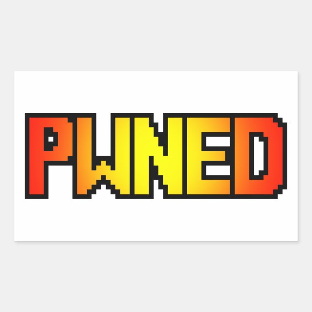 PEGATINA RECTANGULAR PWNED (Anverso)
