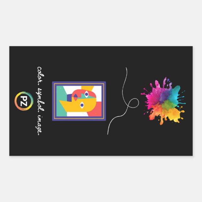 Pegatina Rectangular PZ Color, Symbol, Image Sticker (Rectángulo) (Anverso)