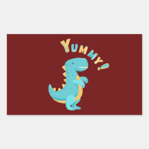Pegatina Rectangular ¡Que se burle de un Fiesta Dino-Mite!