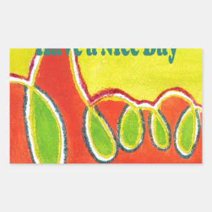 Pegatina Rectangular Que tengas un buen día y una mejor noche con grati