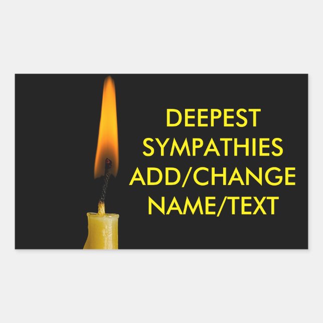 Pegatina Rectangular Quemando Velas Y Tu Ver De Texto. 2 (Anverso)