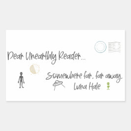 Pegatina Rectangular Querido lector desconocido