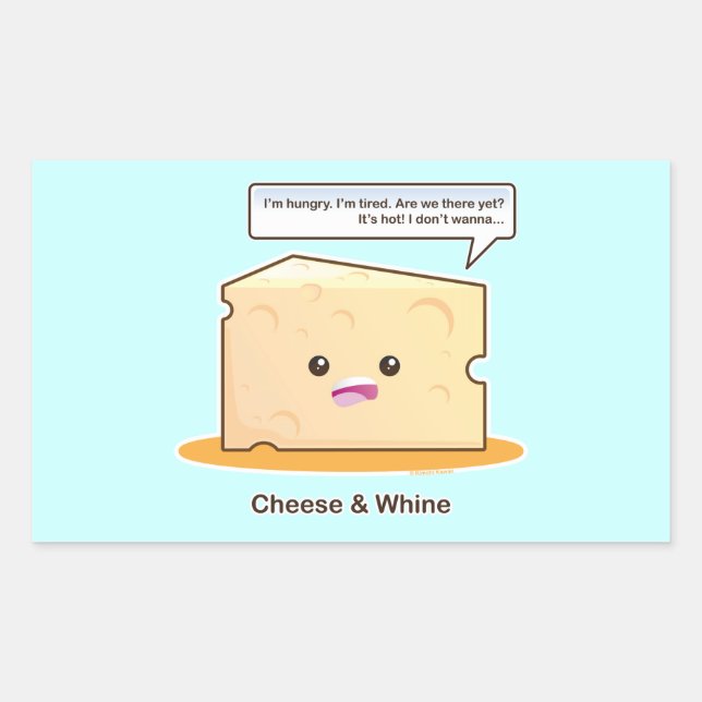 Pegatina Rectangular Queso y suero (Anverso)
