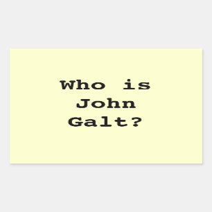 Pegatina Rectangular ¿Quién es John Galt?