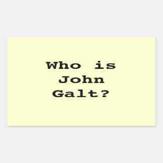 Pegatina Rectangular ¿Quién es John Galt?