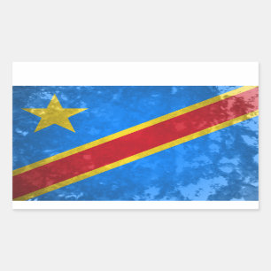 Pegatina Rectangular R.D. Congo