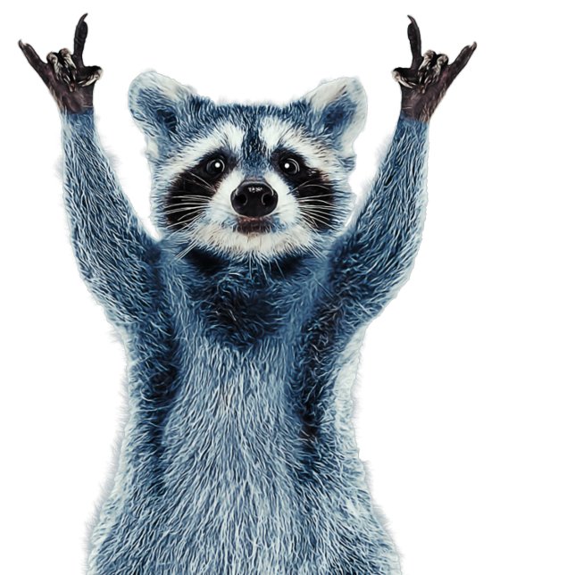 Pegatina Rectangular Raccoon - Naturaleza Raccoon - Cuto Raccoon (Subido por el creador)