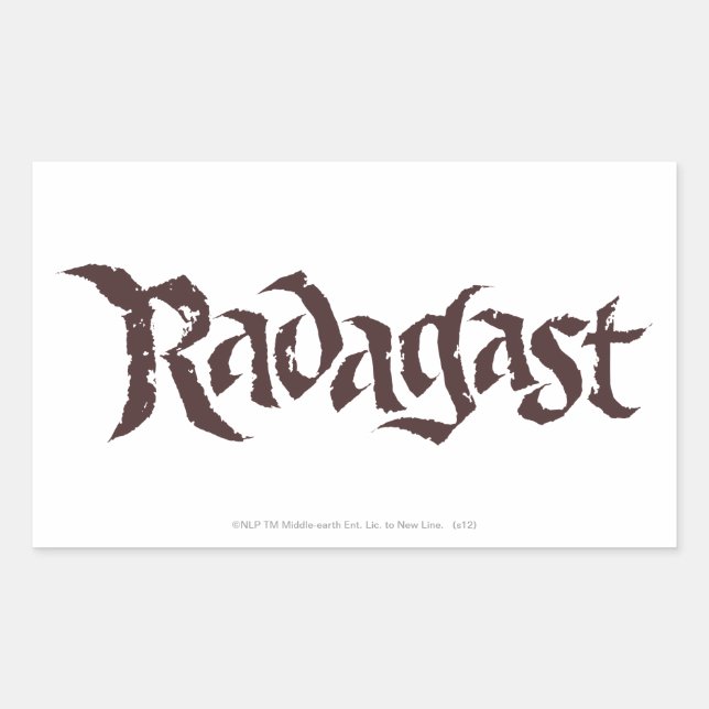 Pegatina Rectangular RADAGAST™ Name Solid (Anverso)