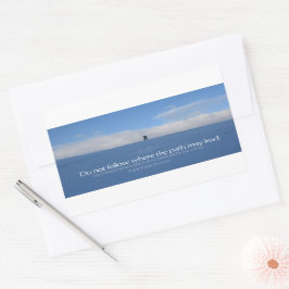 Pegatina Rectangular Ralph Waldo Emerson cita Inspiradora "Trail"