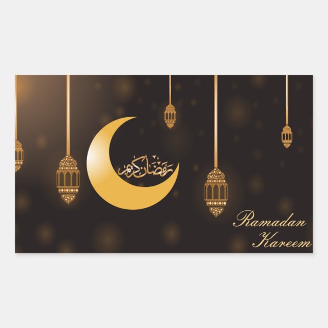 Pegatina Rectangular Ramadán (Anverso)
