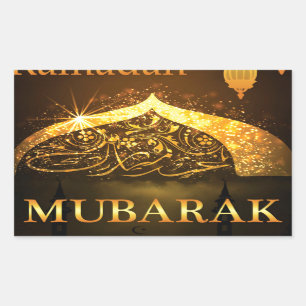 Pegatina Rectangular Ramadan Al Adha y Fiter