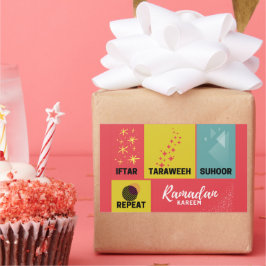 Pegatina Rectangular Ramadan Kareem