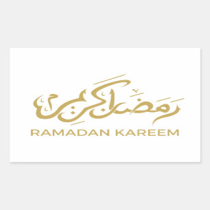 Pegatina Rectangular Ramadan Kareem árabe islámico