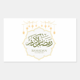 Pegatina Rectangular Ramadan Kareem Decorative Sticker