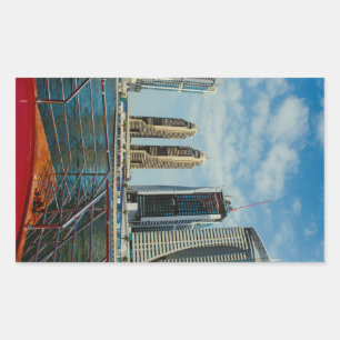 Pegatina Rectangular Rascacielos de Dubai Marina