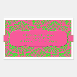 Pegatina Rectangular Raspberry y Lime