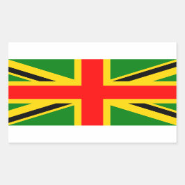 Pegatina Rectangular Rasta UK