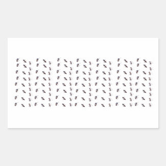 Pegatina Rectangular Rastros felices - hormiga #1