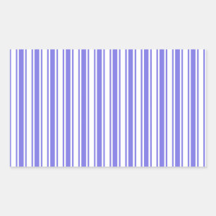 Pegatina Rectangular Rayas de caramelo azul y blanco