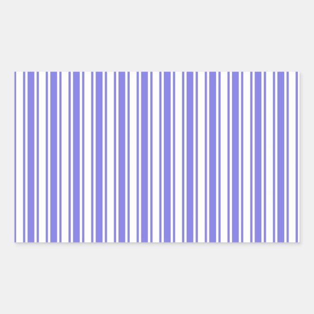 Pegatina Rectangular Rayas de caramelo azul y blanco (Anverso)