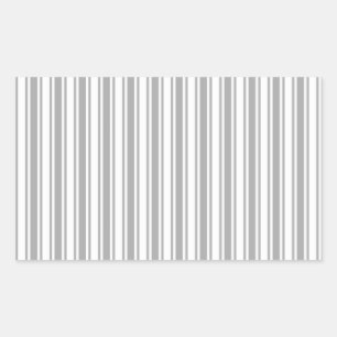 Pegatina Rectangular Rayas de caramelo gris y blanco
