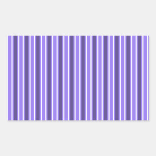 Pegatina Rectangular Rayas de caramelo morado y blanco