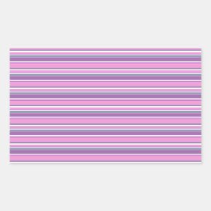 Pegatina Rectangular Rayas de lilac