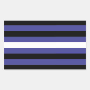 Pegatina Rectangular Rayas de Orgullo de Cuero