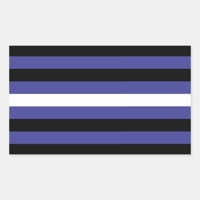 Pegatina Rectangular Rayas de Orgullo de Cuero (Anverso)