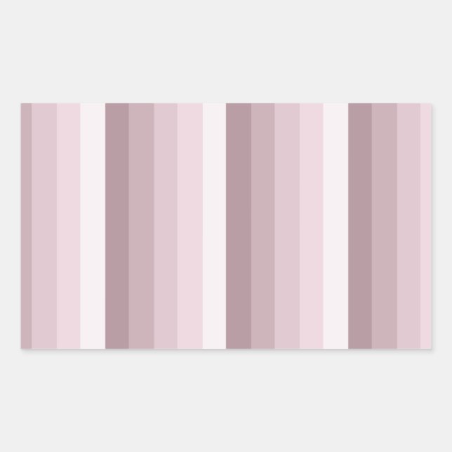 Pegatina Rectangular rayas de sombra de cuarzo Rosa (Anverso)