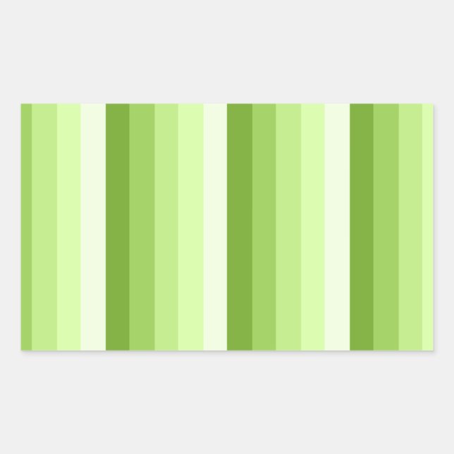 Pegatina Rectangular Rayas de sombra verde limón (Anverso)