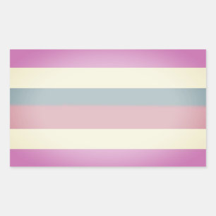 Pegatina Rectangular Rayas del Orgullo Intersexual