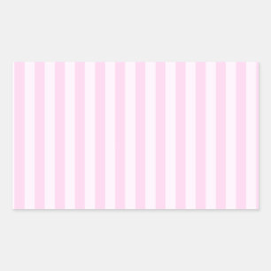 Pegatina Rectangular Rayas delgadas - rosa y rosa claro