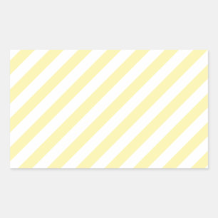 Pegatina Rectangular Rayas diagonales amarillas2-amarillo claro y maíz