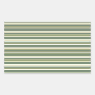 Pegatina Rectangular Rayas verdes de oliva