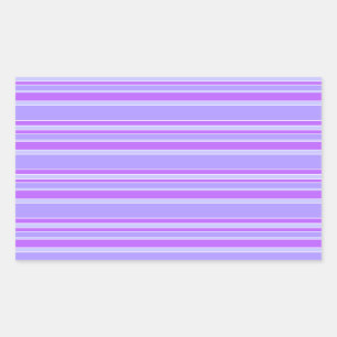 Pegatina Rectangular Rayas violetas