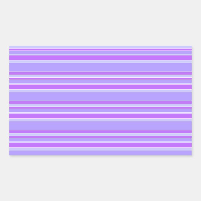 Pegatina Rectangular Rayas violetas (Anverso)