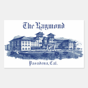 Pegatina Rectangular Raymond Hotel Pasadena California 1901