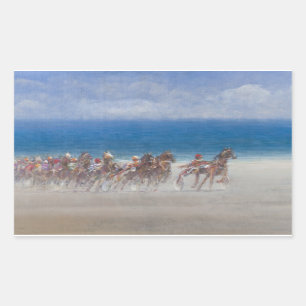 Pegatina Rectangular Razas Lancieux Bretaña 2014 el trotar