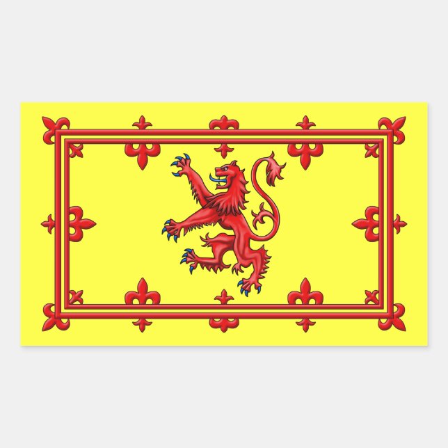 Pegatina Rectangular Real Norma De Escocia (Anverso)