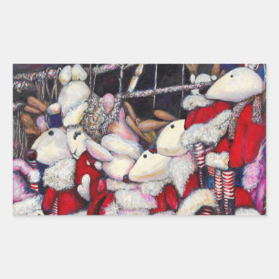 Pegatina Rectangular Realidad en las vacaciones