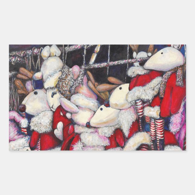 Pegatina Rectangular Realidad en las vacaciones (Anverso)