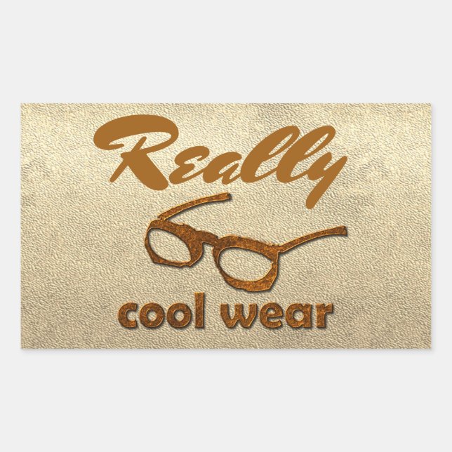 Pegatina Rectangular Realmente Guay usa un aspecto brillante (Anverso)