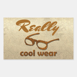 Pegatina Rectangular Realmente Guay usa un aspecto brillante