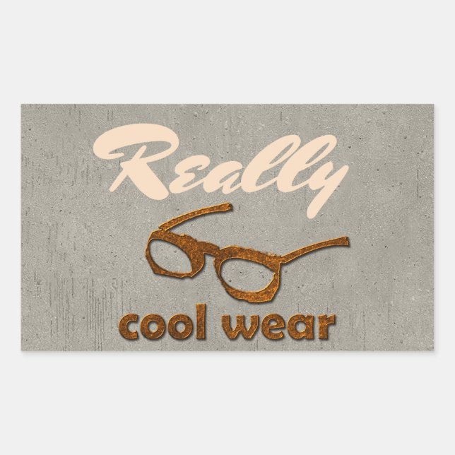 Pegatina Rectangular Realmente Guay Usa un aspecto concreto (Anverso)