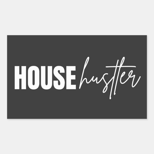 Pegatina Rectangular Realtor Professional House Hustler (Anverso)