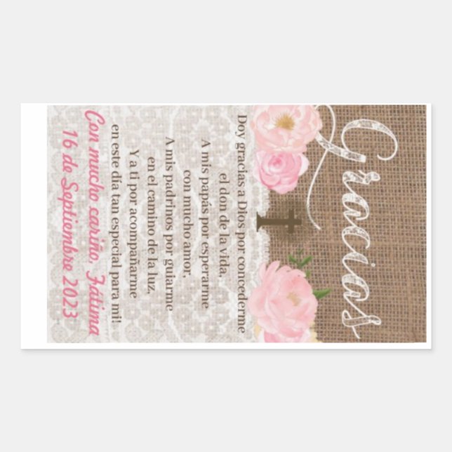 Pegatina Rectangular Rectangle Stickers (Anverso)