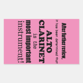 Pegatina Rectangular Rectangula de instrumentos más importantes de Alto