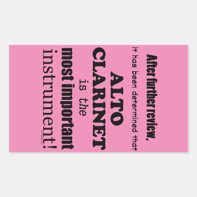 Pegatina Rectangular Rectangula de instrumentos más importantes de Alto (Anverso)