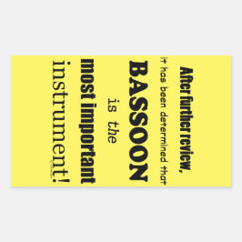 Pegatina Rectangular Rectangular de instrumentos más importante de Bass